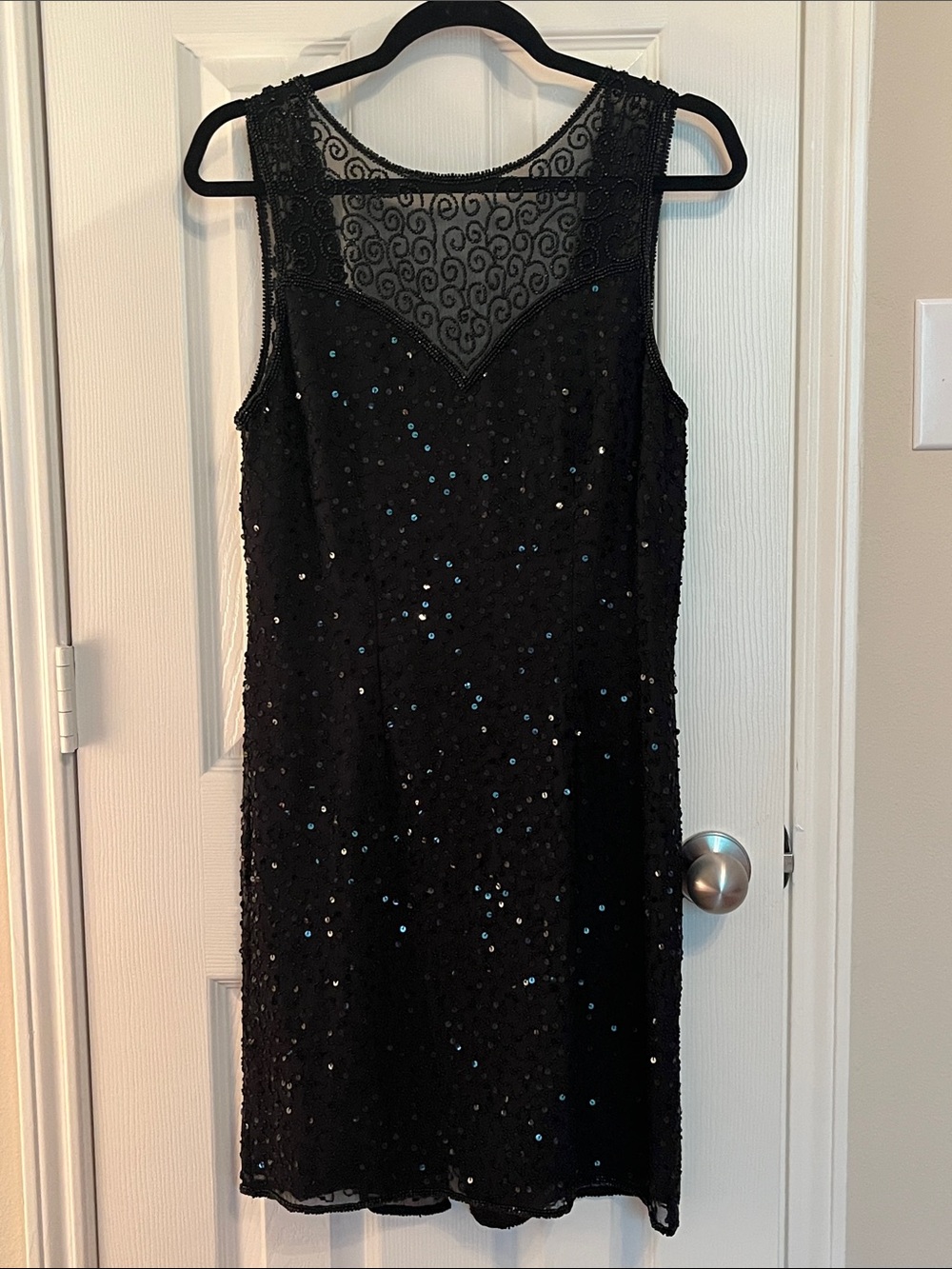 Sean Collection Vintage Silk Beaded Sequin Dress